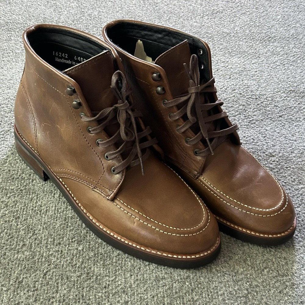 Thursday Boot Co Boots Mens Size 12 Brown Leather Moc Toe Ankle Lace Up